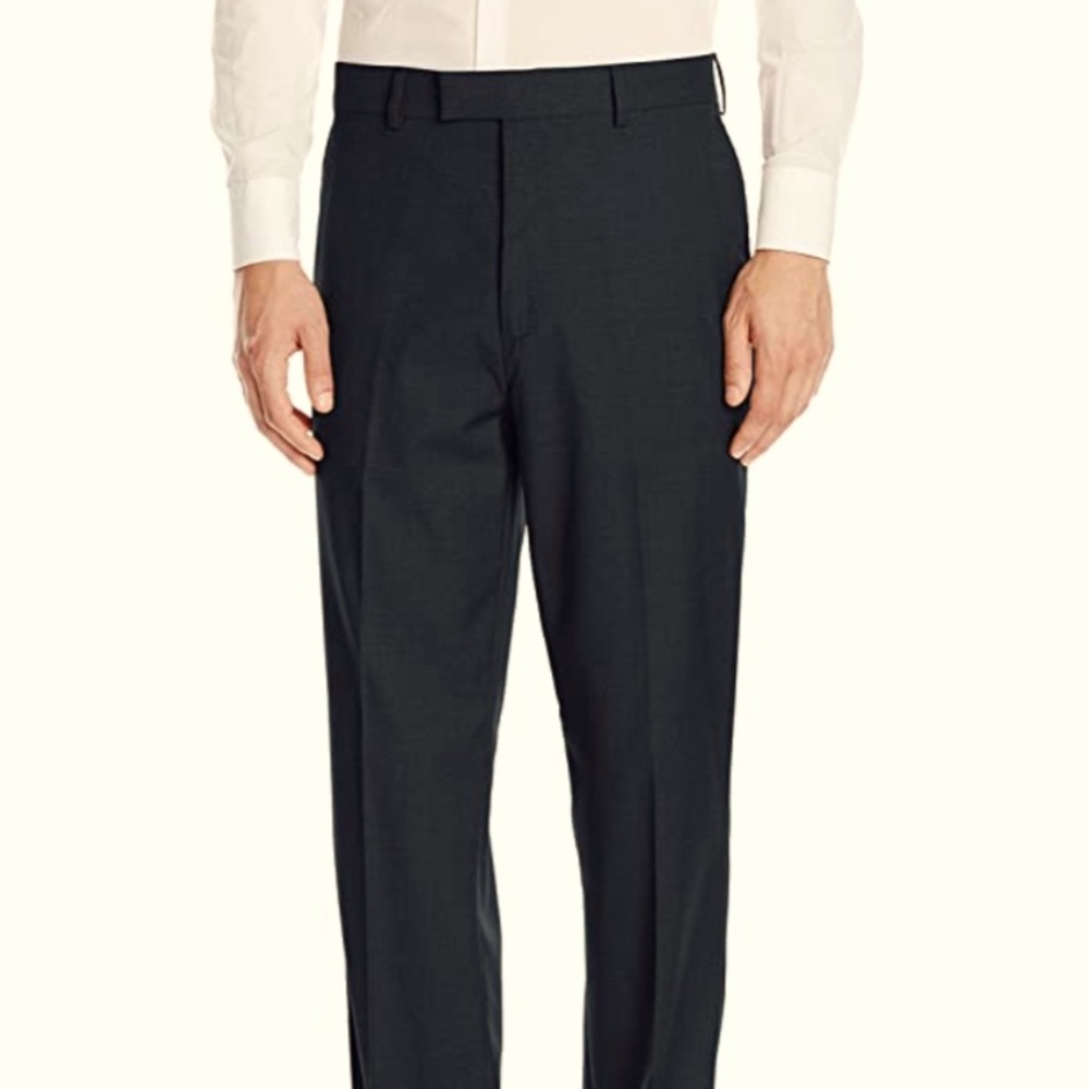 Savane Tailored 2U Mens Charcoal Flex-Waist Dress Pants 39/30